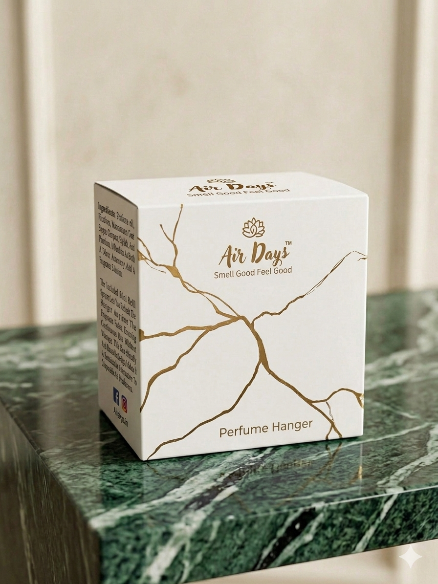 Air Days Elevate Car Air Freshener Wooden Hanging Perfume with Sprayer – Luxury Uplifting Aroma